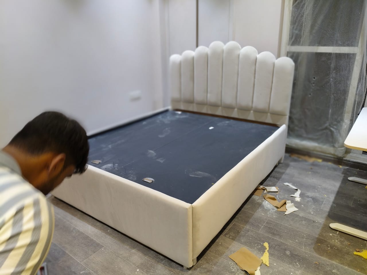 Bed headboard cushioning by MR Sofa Center